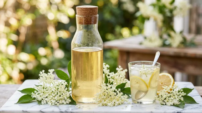 Elderflower syrup bottle 202604172257