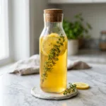Glass carafe lemon syrup water 202605030013