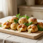 Pizza balls on wooden board 202605071200