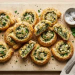 Spinach feta pastry snails 202605071224