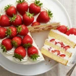 Strawberry cream cake sliced 202605032047